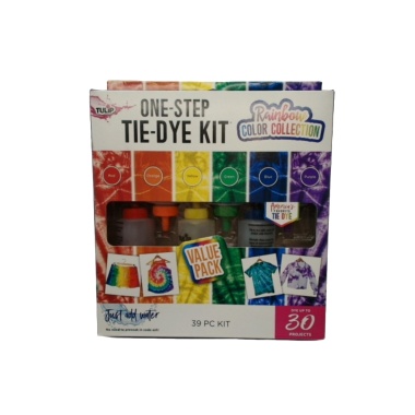 One Step Tie-Dye Kit 39pcs. Rainbow Color Collection