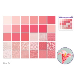 Paper Pad: 6x6" Color Theme Stack Pad x30  100GSM C) Pink"