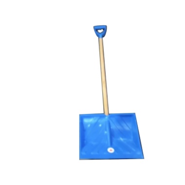 Snow Shovel 18 Blue Plastic w/Wooden Handle
