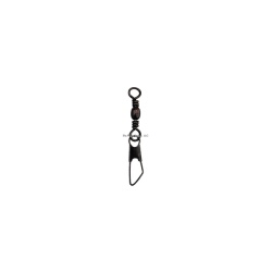 Eagle Claw Q01042-005 Barrel Swivel w/ Safety Snap, Black, Size 5, 25