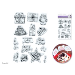 Clear Stamps: 4.3x6.3" Reusable 02) Make A Wish"