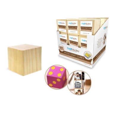 Craftwood: Cubes Natural 2.25in (57mm)