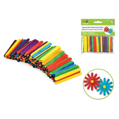 Craftwood: Mini Colored Craft Sticks 2 1/8x1/4