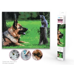 Diamond Painting Art Kit 15.8x19.7" w/Gems+Tool+Tray I) Best Friends"