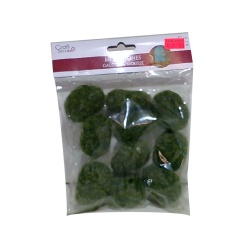Floral Accessory 1.8x1.3"x0.9" Mini Moss Stones x 10Asst."