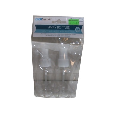 Plastic Bottles 2.6oz.Pump-spray,Refillable Screw top 2pk.