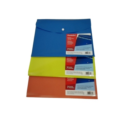 7 Pocket File Slimline Letter Size Ass't Colours Pendaflex
