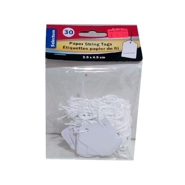 Paper String Tags  30 pkg. W/ hole