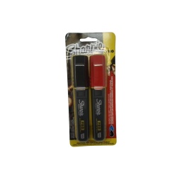 Permanent Marker 2pk. Black/Red Chisel Tip Sharpie Pro