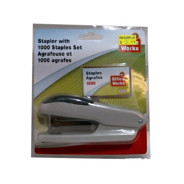 Stapler w 1000 Staples Set 26/6 Office Works