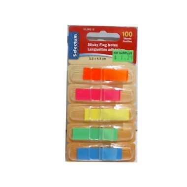 Sticky Flags Assorted Colours 20 sheets/each colour