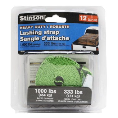 Lashing strap 12 foot 3.7m 1000lb 454kg Stinson