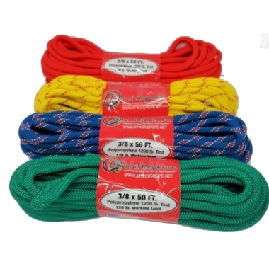 Rope 3/8x50' Assorted Colours 1200lb. - each sold individually