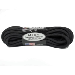 Rope 3/8x50' Black 1200lb."