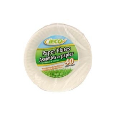 Paper Plates 9” 40/bag x 24/case