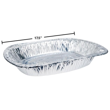 Roast pan - large foil rectangular 17x12.6x3 inch