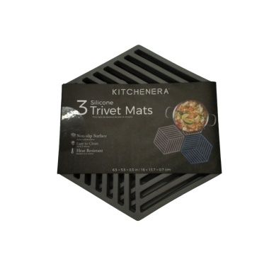 Silicone Trivet Mats 3pk. 6.5 x 5.5