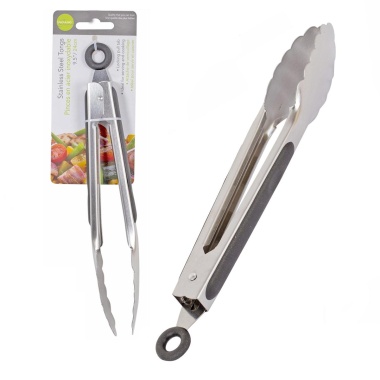 TONGS 9.5 S/S W/RUBBER CUSHION & P L.GOURMET