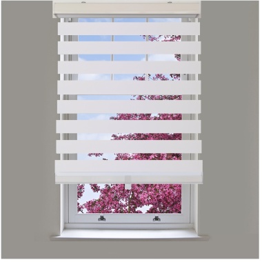 Blinds White cordless polyester 24 inch x 84 inch