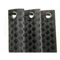 curtain Jacquard black  with metal grommets - brayden 54x84 inch 1.37x2.13m