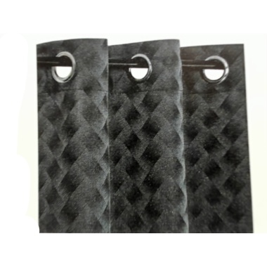 curtain Jacquard black  with metal grommets - brayden 54x84 inch 1.37x2.13m