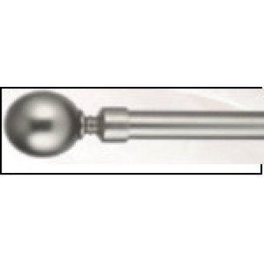 curtain rod Silver extendable round solid