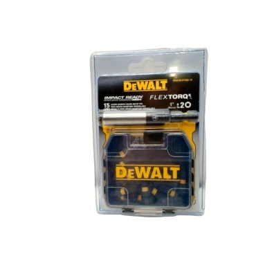Locking Magnetic Holder & Bit Tips 15pk. 1 #2 Square Flextorq Dewalt Impact Ready