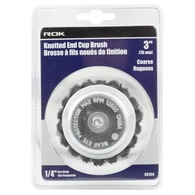 end cup brush knot 3 inch coarse 1/4