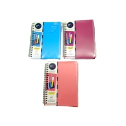 Zipper Pouch Notebook 7 X 5" 80 Sheets Ass't Colours The Zip It Collection - each sold individually"