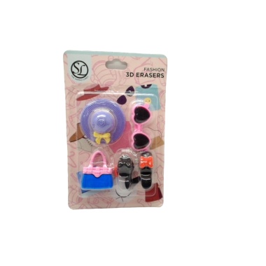 3D Erasers 4pk. Girls Assorted 4pk. The Supply Line