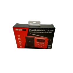 Portable Rechargeable FM Radio/MP3 Player/LED Light w/Built In Speaker Ason