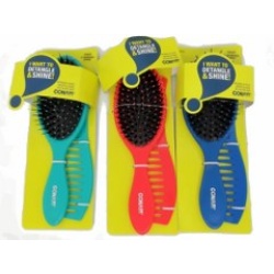 Hairbrush w/Comb Detangle & Style Conair Ass't Colours