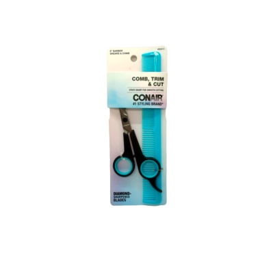 6 Barber Shears & Comb Conair