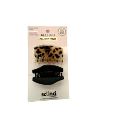 Claw Clips 2pk. All Hair All Day Hold Scunci