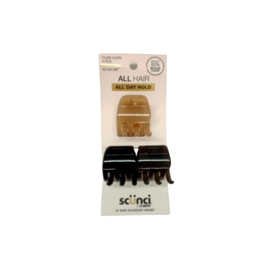 Claw Clips 3pk. All Hair All Day Hold Scunci