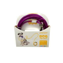 Dog Tie Out 20' Purple Petphabet