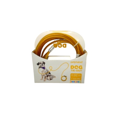Dog Tie Out 20' Yellow Petphabet