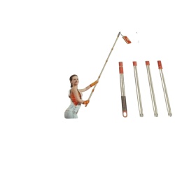 12 Squeegee & Microfiber Scrubber W/2 Pads 72inch Handle"