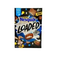 Nesquik Loaded Chocolate Cereal w/Crème Filling 368g.