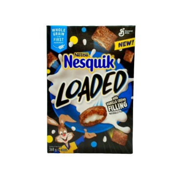 Nesquik Loaded Chocolate Cereal w/Crème Filling 368g.