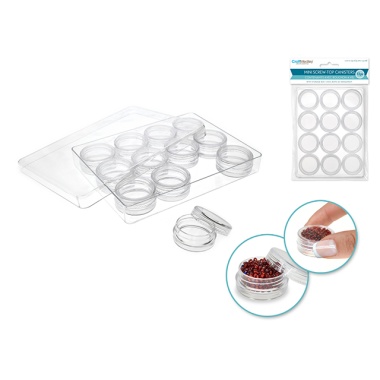 Mini Canisters 3X1.3cm.Screw Top