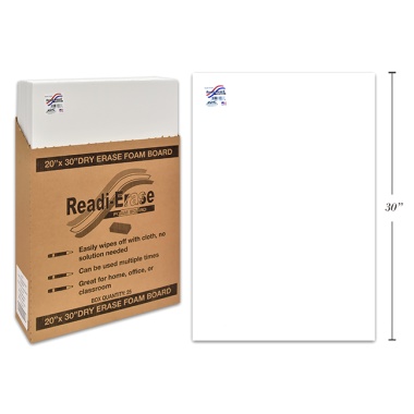 Dry Erase White Foam Board 20 x30