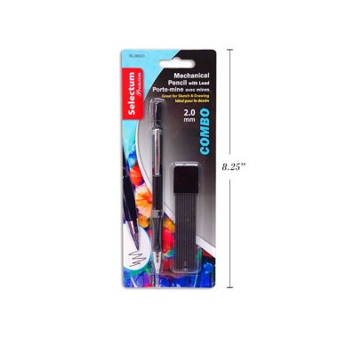 Mechanical Pencil 2.0MM. Tip w/Clip & Leads
