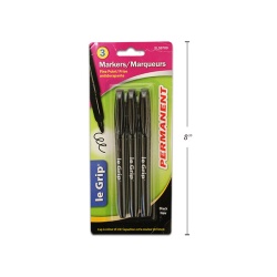 Permanent Markers 3Pk Black Bullet Point