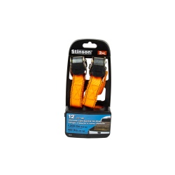 Ratchet tie-down 12 foot 3.7m 1200lb 544kg Stinson 2 pack
