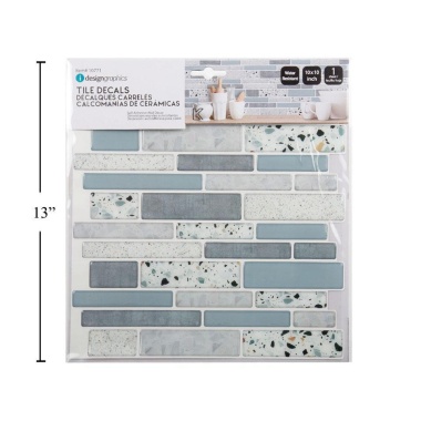 Wall Decal Multi Rec. Tile Blues/Terrazzo iDesign