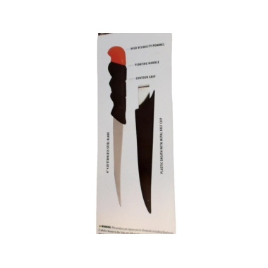 11 Floating Fillet Knife w/Plastic Sheath