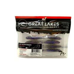 2.75 Hover Minnow 8pk. Clear Purple Flake Great Lakes Finesse"