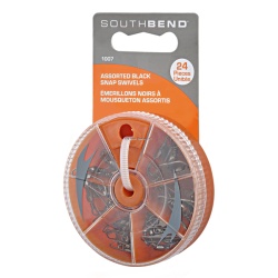 Black Snap Swivels Assortment w/Dial Box South Bend 1007