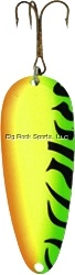 Devil Bait Spoon- 2.5, 2/5oz, Fire Tiger Lucky Strike X-B1400-07"